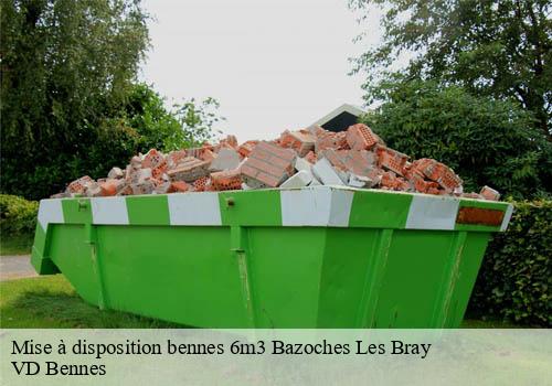 Mise à disposition bennes 6m3  bazoches-les-bray-77118 VD Bennes