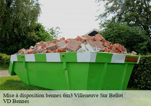 Mise à disposition bennes 6m3  villeneuve-sur-bellot-77510 VD Bennes