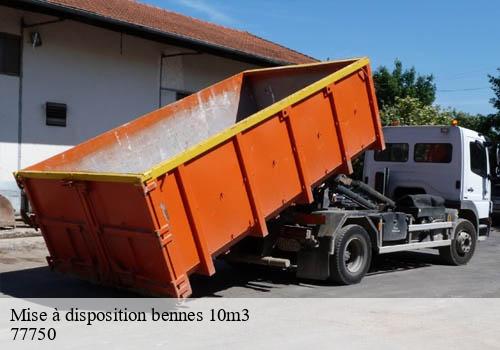 Mise à disposition bennes 10m3  bussieres-77750 VD Bennes