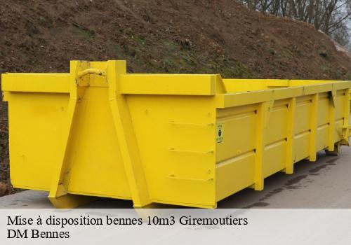 Mise à disposition bennes 10m3  giremoutiers-77120 DM Bennes