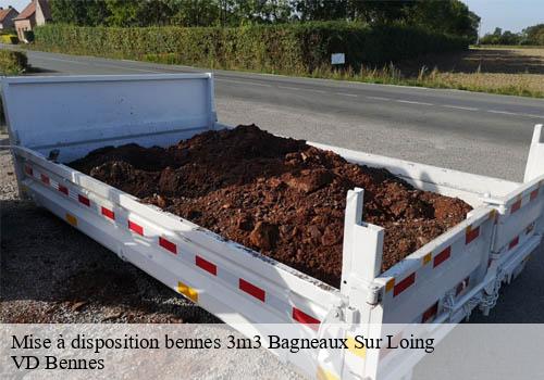 Mise à disposition bennes 3m3  bagneaux-sur-loing-77167 VD Bennes