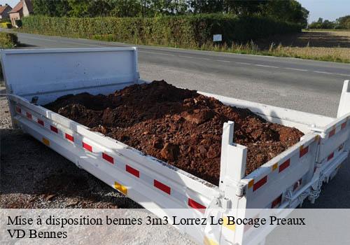 Mise à disposition bennes 3m3  lorrez-le-bocage-preaux-77710 VD Bennes